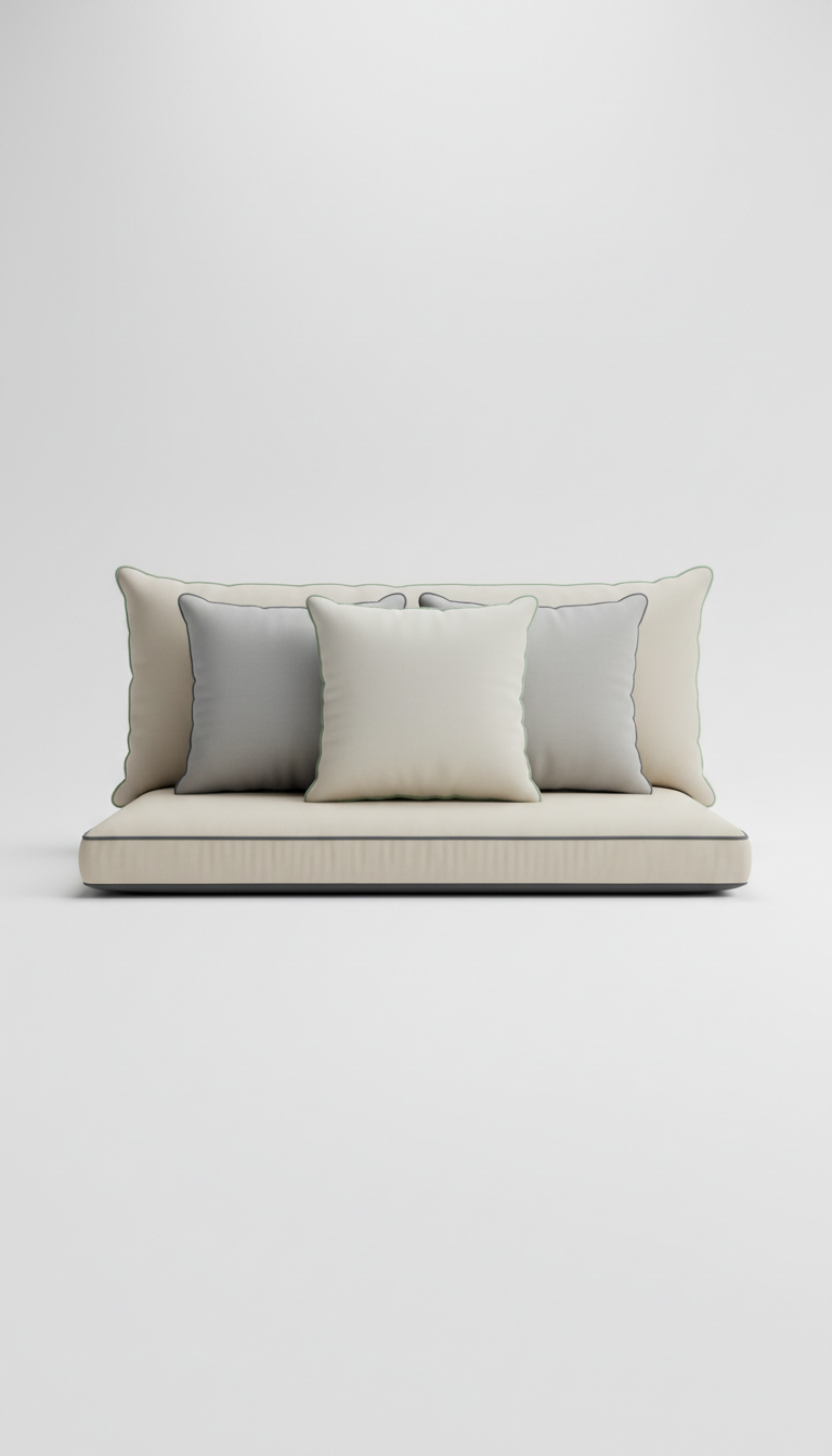 Minimalist cushion replacement set in foam
